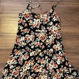 Short Black Floral Sundress